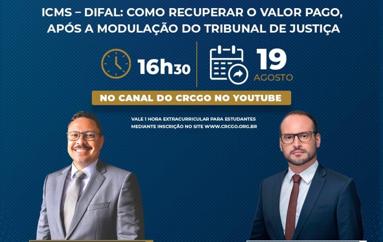 Live sobre ICMS – DIFAL : como recuperar o valor pago, após a modulação do Tribunal de Justiça